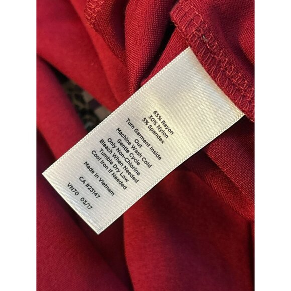 Talbots Women's Red Scoop Neck Bell Sleeve Pull Over Top Size XP NWT Casual - Picture 6 of 6